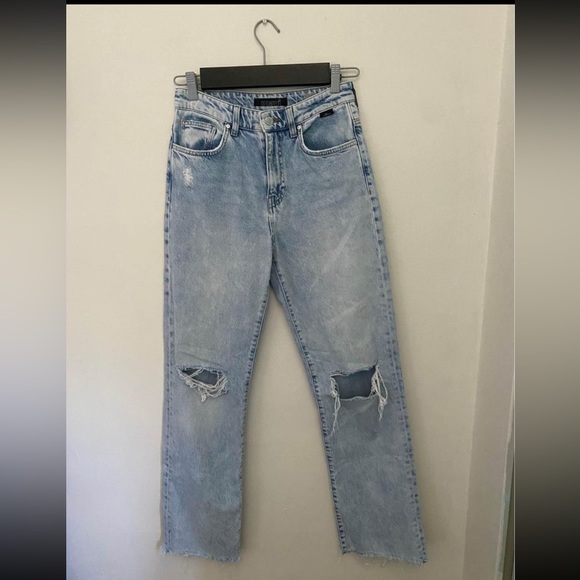 Mavi barcelona high rise straight leg distressed jeans - Picture 4 of 6